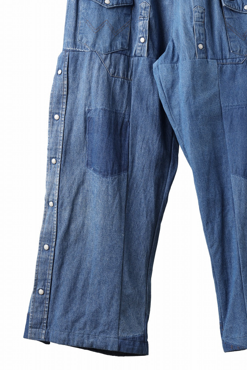 Load image into Gallery viewer, CHANGES LOOSEY REMAKE PANTS  / MADE BY VTG Wrangler SHIRT (INDIGO #A)