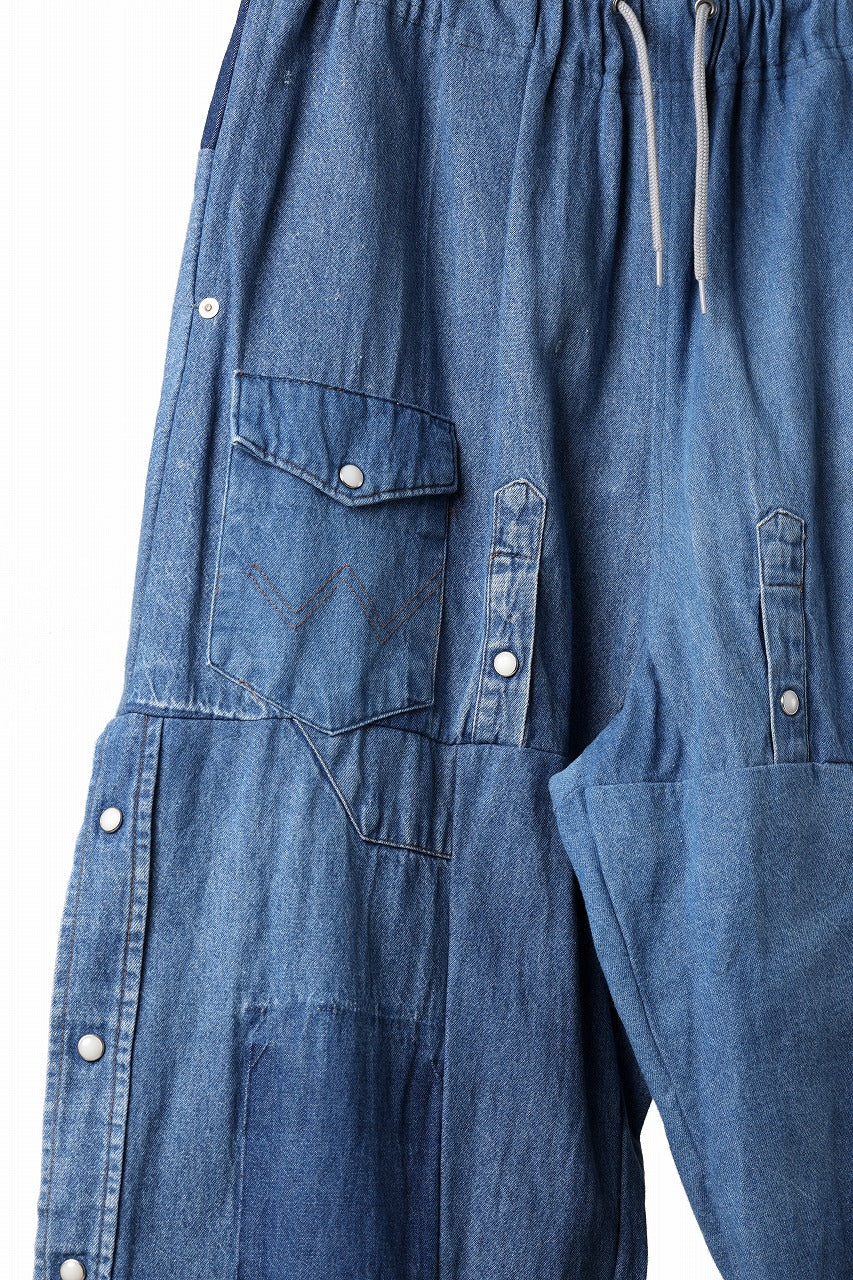 画像をギャラリービューアに読み込む, CHANGES LOOSEY REMAKE PANTS  / MADE BY VTG Wrangler SHIRT (INDIGO #A)