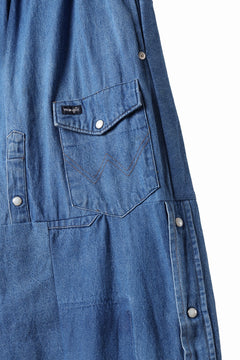 Load image into Gallery viewer, CHANGES LOOSEY REMAKE PANTS  / MADE BY VTG Wrangler SHIRT (INDIGO #A)