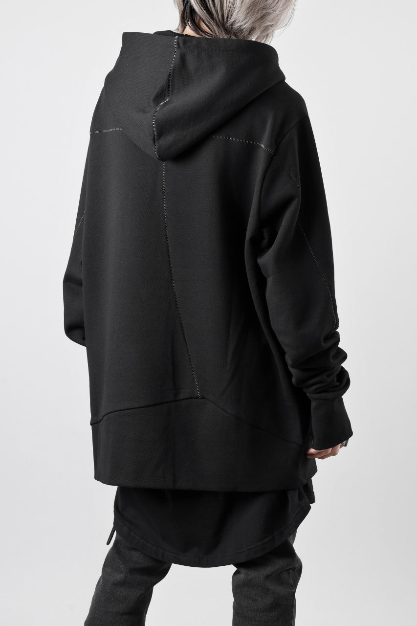 thom/krom SWEAT HOODIE PARKA / ORGANIC FRENCH TERRY (BLACK)