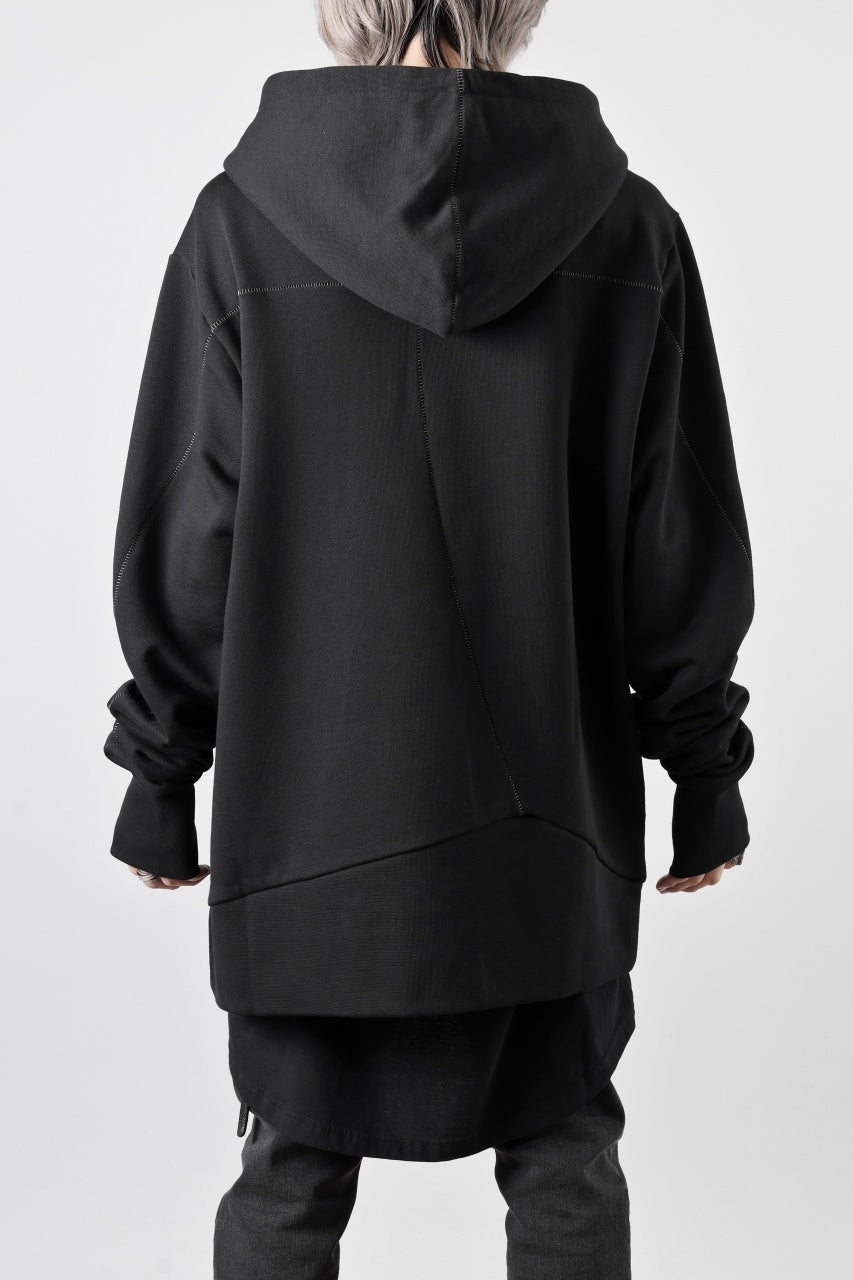 thom/krom SWEAT HOODIE PARKA / ORGANIC FRENCH TERRY (BLACK)