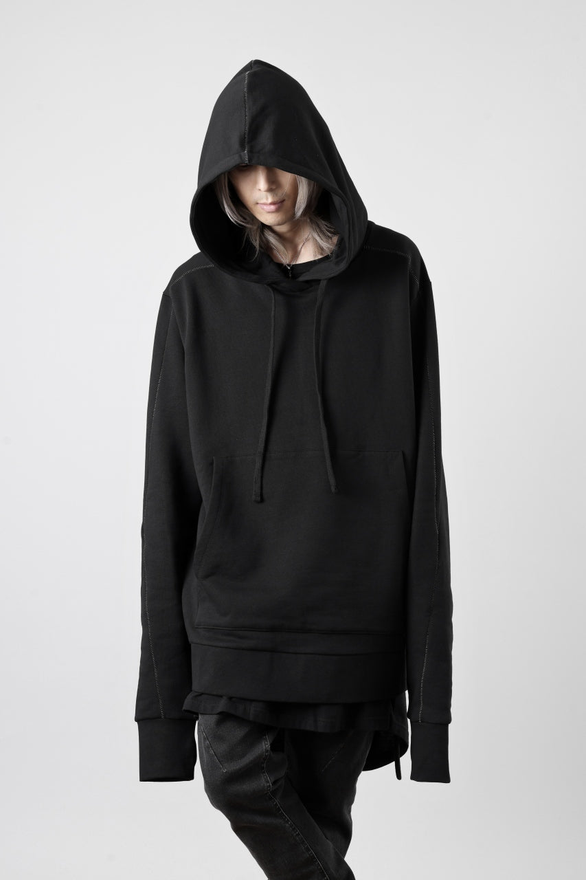 thom/krom SWEAT HOODIE PARKA / ORGANIC FRENCH TERRY (BLACK)