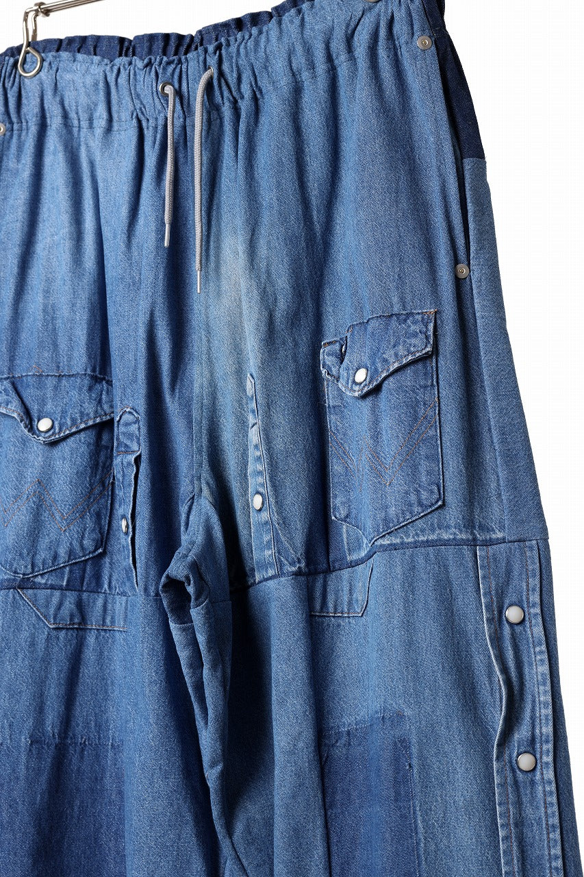 CHANGES LOOSEY REMAKE PANTS  / MADE BY VTG Wrangler SHIRT (INDIGO #B)