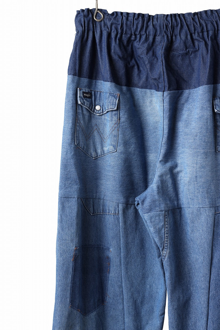 CHANGES LOOSEY REMAKE PANTS  / MADE BY VTG Wrangler SHIRT (INDIGO #B)