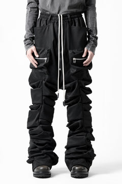 Load image into Gallery viewer, A.F ARTEFACT MONSTER TUCK FLARE BAGGY PANTS / LUX PES TWILL (BLACK)