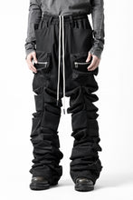 Load image into Gallery viewer, A.F ARTEFACT MONSTER TUCK FLARE BAGGY PANTS / LUX PES TWILL (BLACK)