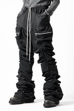 Load image into Gallery viewer, A.F ARTEFACT MONSTER TUCK FLARE BAGGY PANTS / LUX PES TWILL (BLACK)