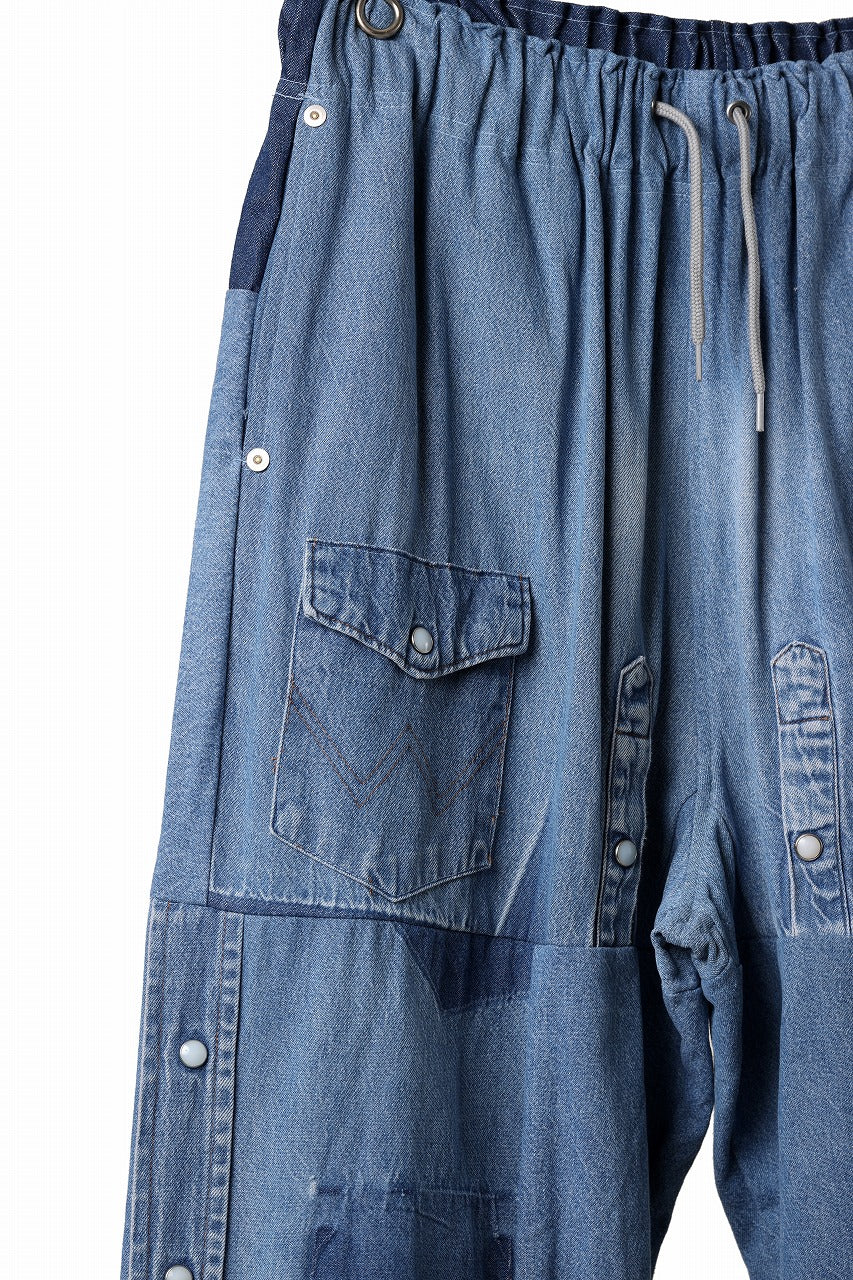 CHANGES LOOSEY REMAKE PANTS  / MADE BY VTG Wrangler SHIRT (INDIGO #C)