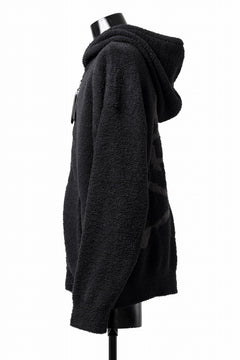 Load image into Gallery viewer, mastermind WORLD ZIP HOODIE PARKA / SOFTY BOA FLEECE (BLACK x CHARCOAL)
