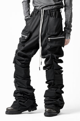 A.F ARTEFACT MONSTER TUCK VOLUME BAGGY PANTS / LUXE-TWILL (BLACK)