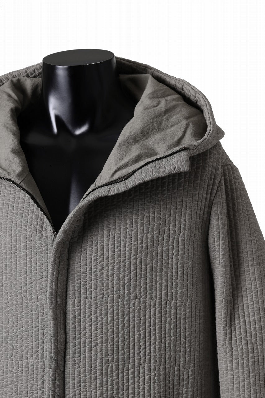 画像をギャラリービューアに読み込む, daub HOODIE LONG PARKA / DYEING PADDED FABRIC (GREY)