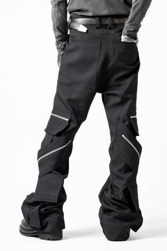 画像をギャラリービューアに読み込む, A.F ARTEFACT CARGO FLARE BAGGY PANTS / LUXE-TWILL (BLACK)