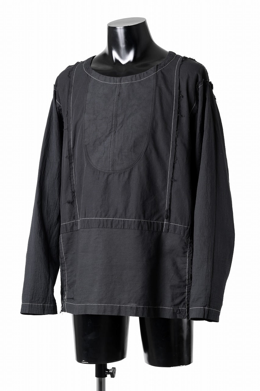 画像をギャラリービューアに読み込む, CHANGES REMAKE SWITCH PULLOVER SHIRTS (BLACK #B)