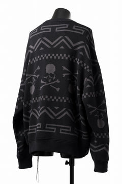 Load image into Gallery viewer, mastermind WORLD JACQUARD KNIT SWEATER / BOXY FIT (BLACK BASE)