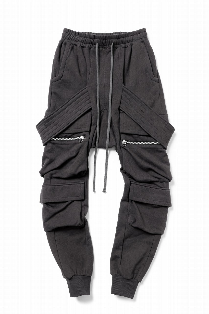 A.F ARTEFACT BELTED CARGO SARROUEL EASY PANTS (DARK GREY)