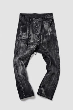 画像をギャラリービューアに読み込む, 11 BY BORIS BIDJAN SABERI LOW CROTCH BAGGY PANTS / OBJECT DYED &amp; USED EFFECT &quot;P4C-F1481&quot; (BLACK)