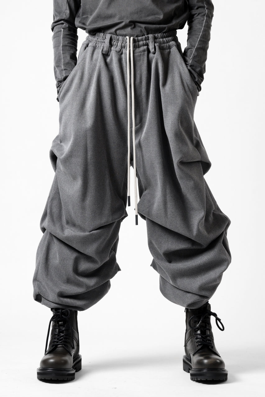 Load image into Gallery viewer, A.F ARTEFACT EXTREME WIDE BAGGY PANTS / SERGE TWILL (L.GREY)