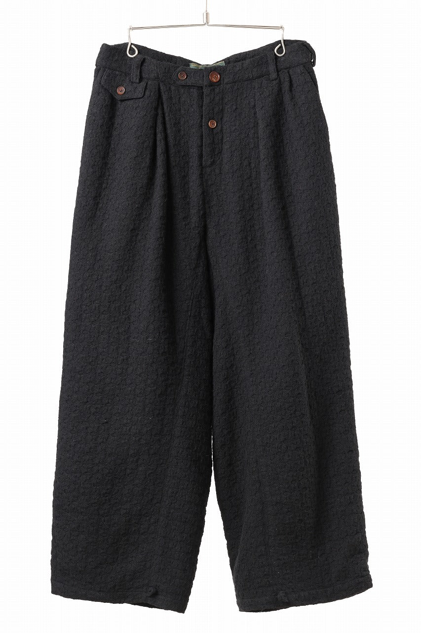 Load image into Gallery viewer, Aleksandr Manamis exclusive WOOLEN POCKET WIDE PANT (BLACK)