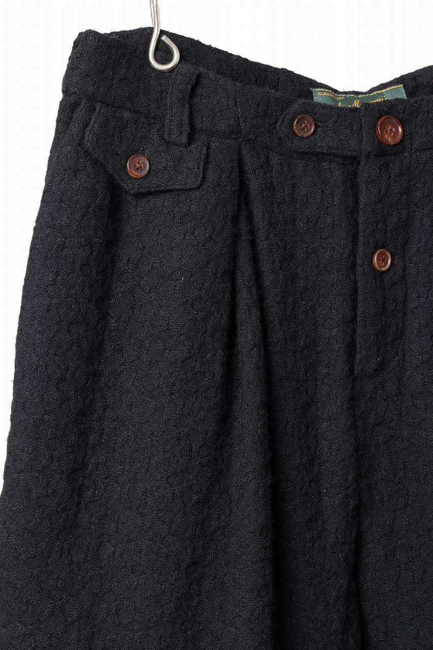 Aleksandr Manamis exclusive WOOLEN POCKET WIDE PANT (BLACK)