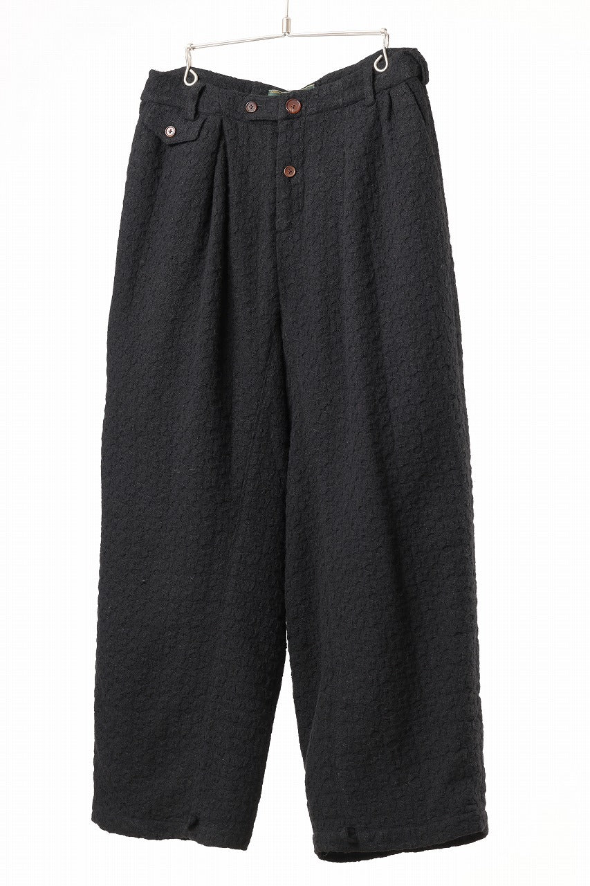 Aleksandr Manamis exclusive WOOLEN POCKET WIDE PANT (BLACK)