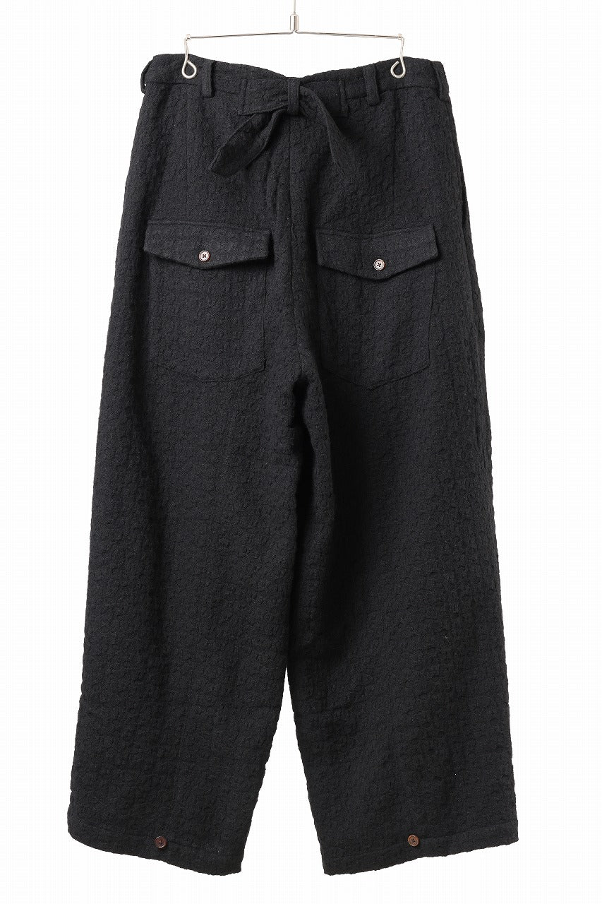 Aleksandr Manamis exclusive WOOLEN POCKET WIDE PANT (BLACK)