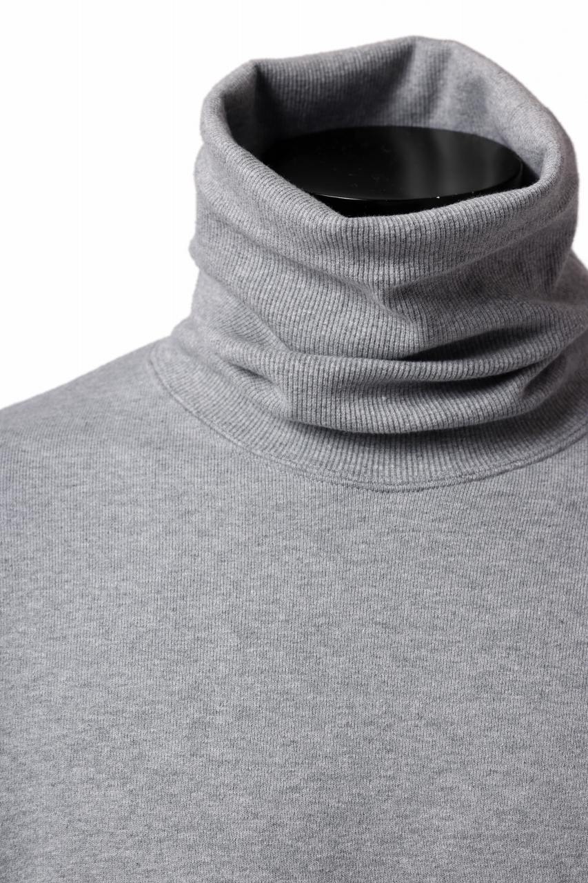D-VEC HIGH NECK L/S SWEAT SHIRT / BRUSHED BACK TERRY (GRAY)
