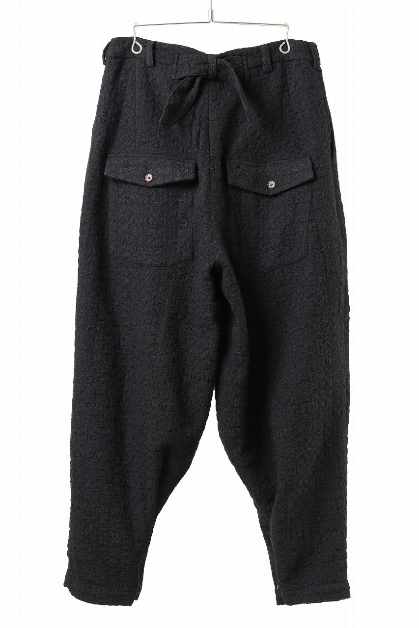 Aleksandr Manamis exclusive WOOLEN POCKET WIDE PANT (BLACK)