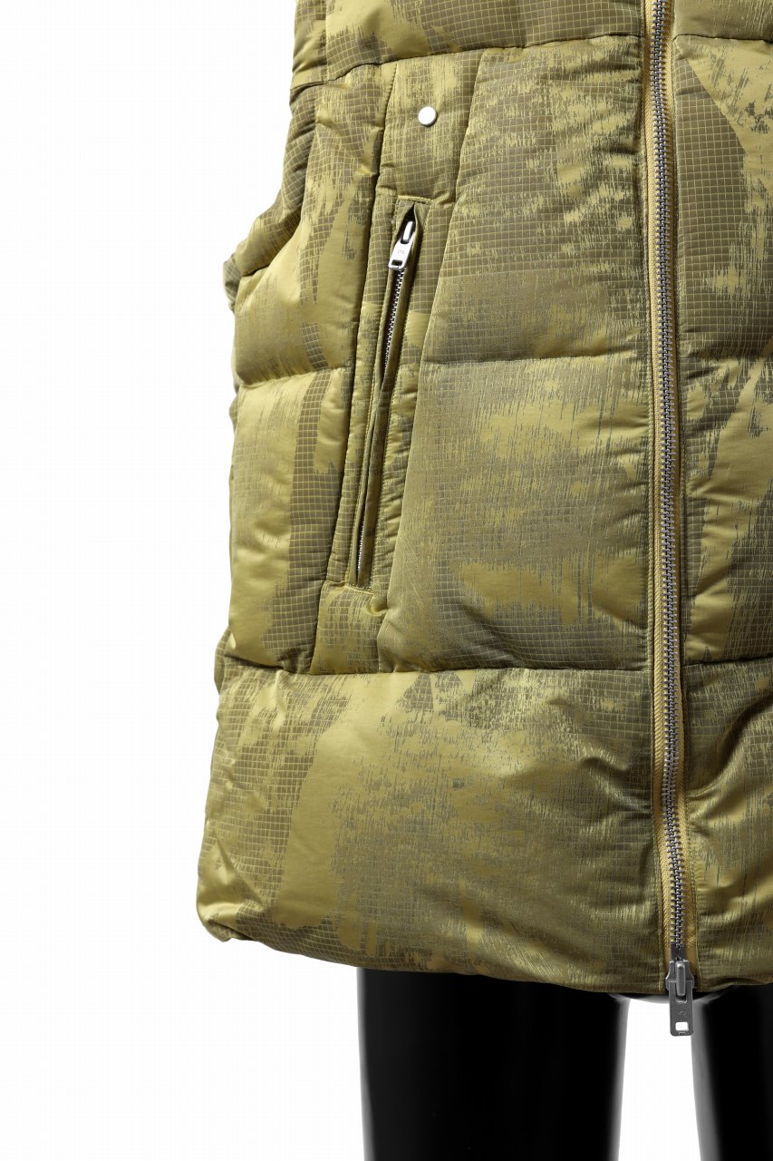 Y-3 Yohji Yamamoto GRAPHICS PUFFER VEST / PERTEX® (YELOOW + BLACK)