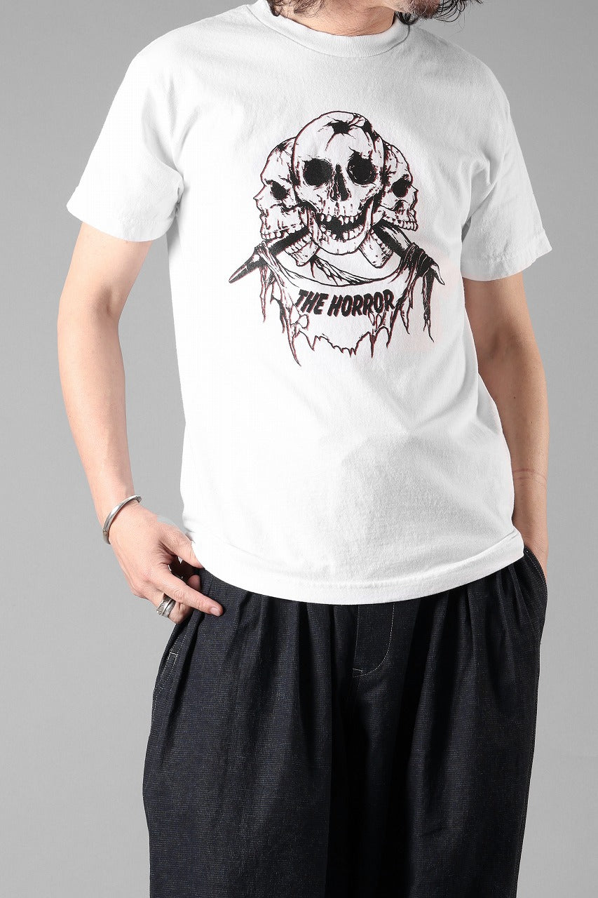 Y's for men x MASSES ROUND BODY S/S TEE / PRINT A (WHITE)