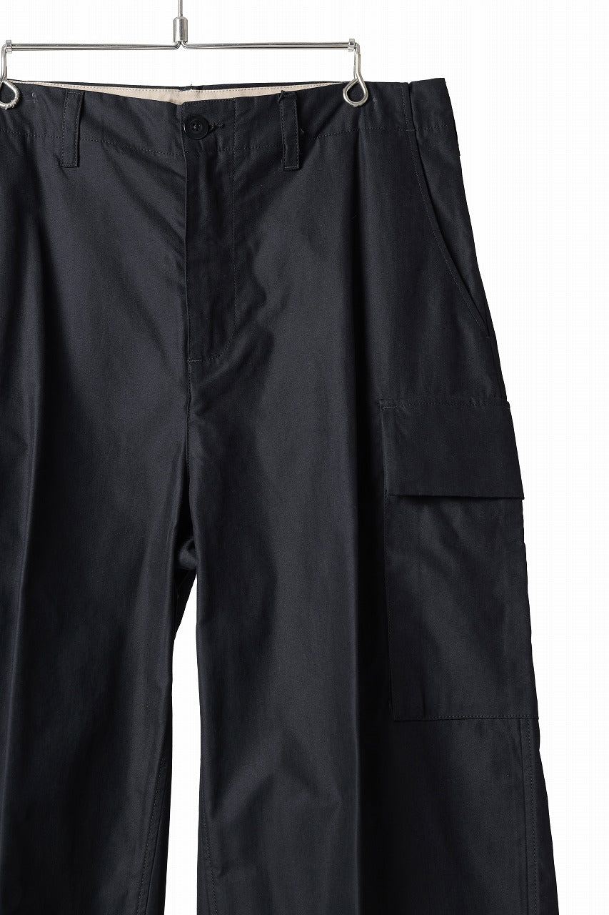 Ten c CARGO TROUSERS / PIECE DYED CONYPE MICRO-FIBER (BLACK)