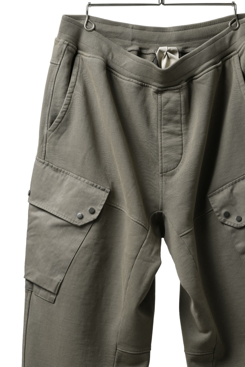 Load image into Gallery viewer, Ten c MULTI POCKET SNAP SWEAT PANTS / GARMENT DYED (ASH GRAY)