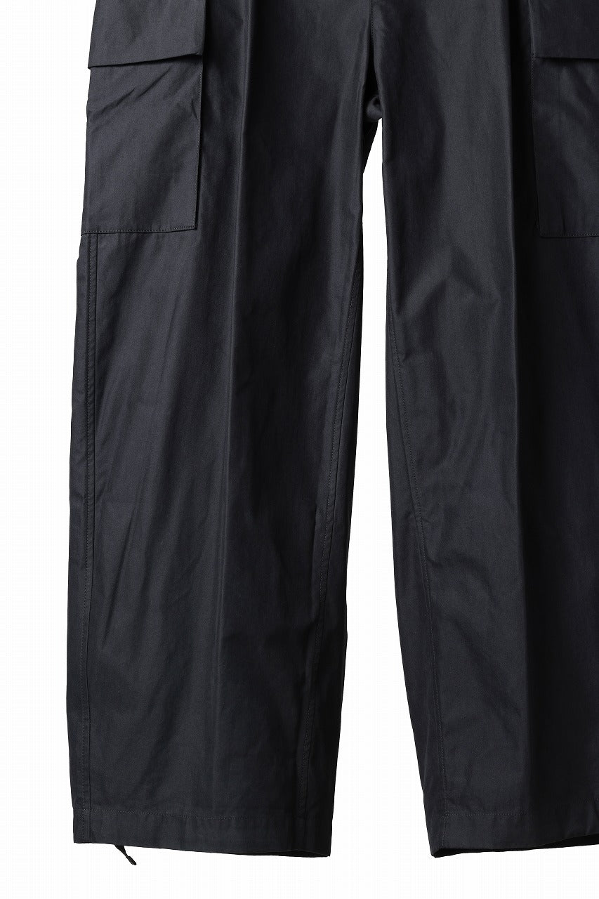 Ten c CARGO TROUSERS / PIECE DYED CONYPE MICRO-FIBER (BLACK)