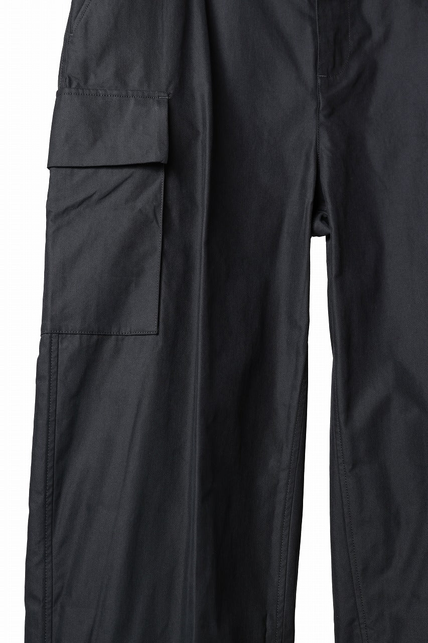 Ten c CARGO TROUSERS / PIECE DYED CONYPE MICRO-FIBER (BLACK)