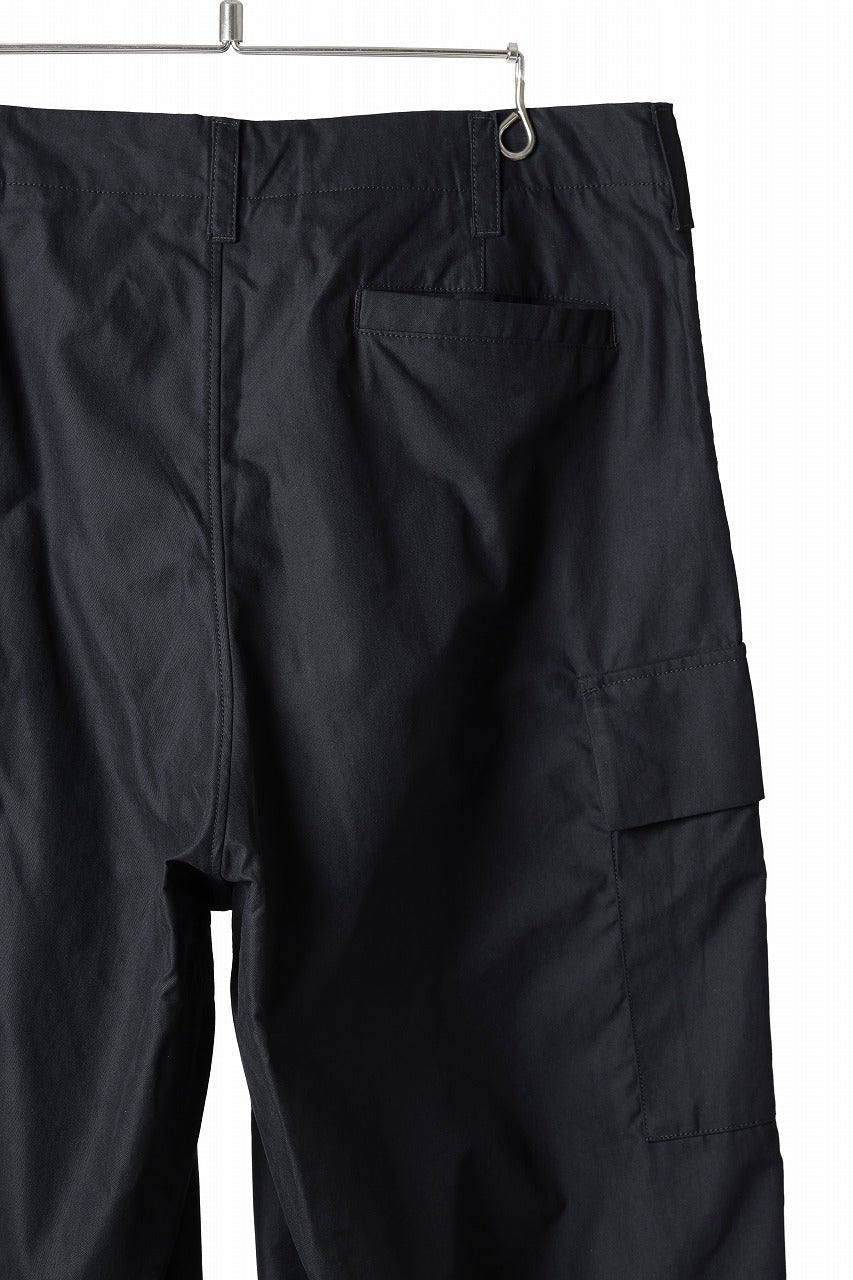 Ten c CARGO TROUSERS / PIECE DYED CONYPE MICRO-FIBER (BLACK)