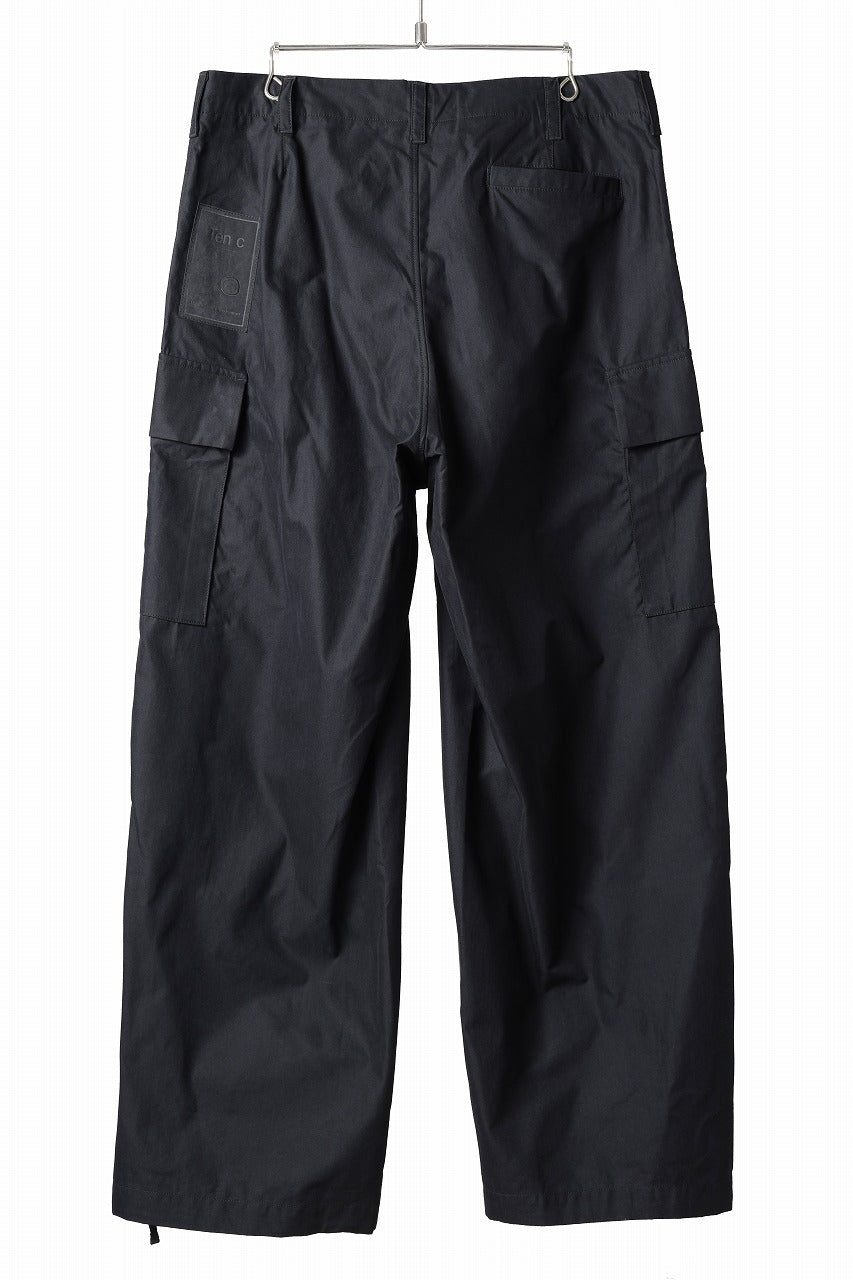 Ten c CARGO TROUSERS / PIECE DYED CONYPE MICRO-FIBER (BLACK)