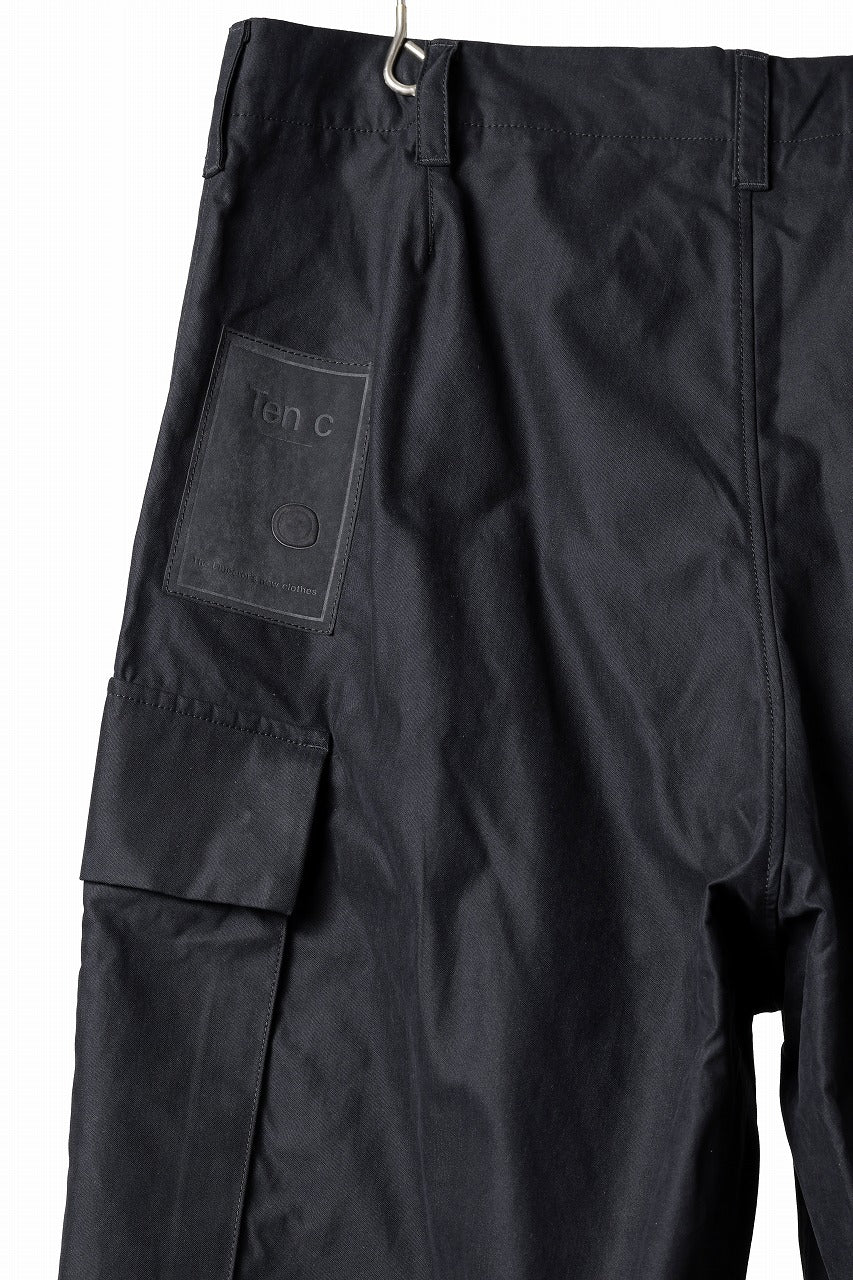 Ten c CARGO TROUSERS / PIECE DYED CONYPE MICRO-FIBER (BLACK)