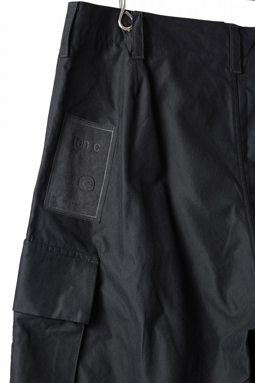 Ten c CARGO TROUSERS / PIECE DYED CONYPE MICRO-FIBER (BLACK)