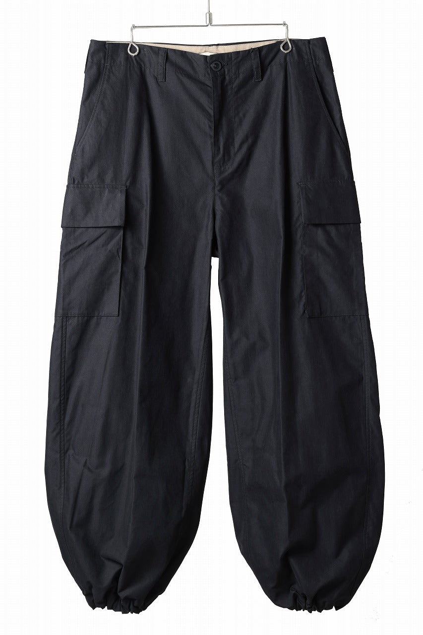 Ten c CARGO TROUSERS / PIECE DYED CONYPE MICRO-FIBER (BLACK)