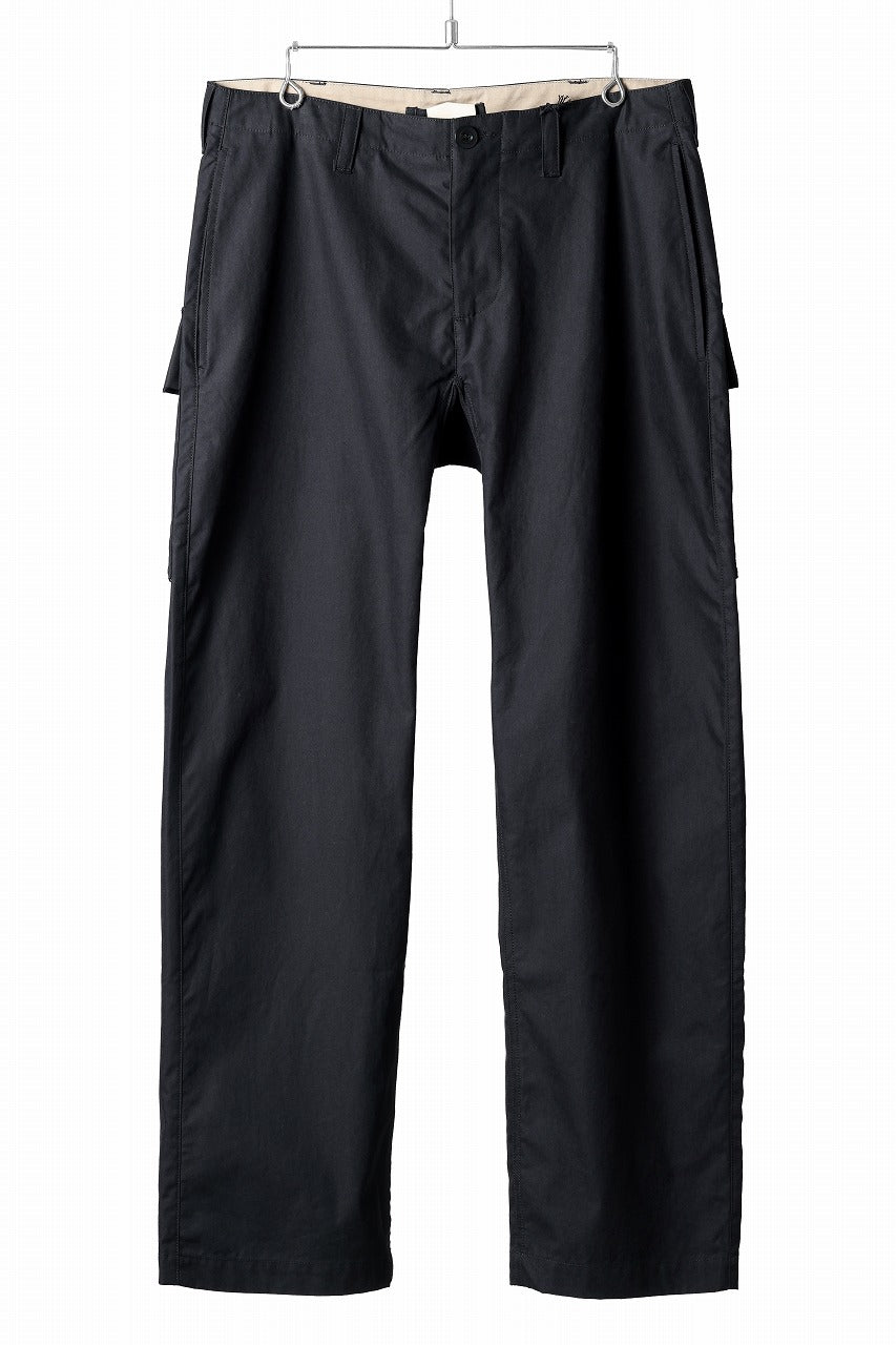 Ten c CHINO TROUSERS / PIECE DYED CONYPE MICRO-FIBER (BLACK)