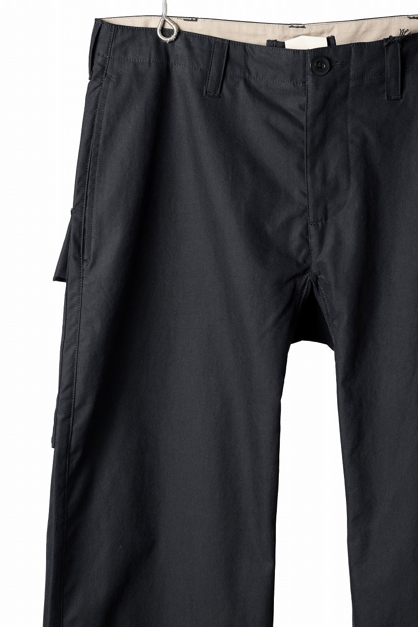 Ten c CHINO TROUSERS / PIECE DYED CONYPE MICRO-FIBER (BLACK)