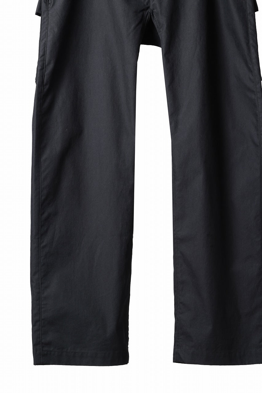 Ten c CHINO TROUSERS / PIECE DYED CONYPE MICRO-FIBER (BLACK)