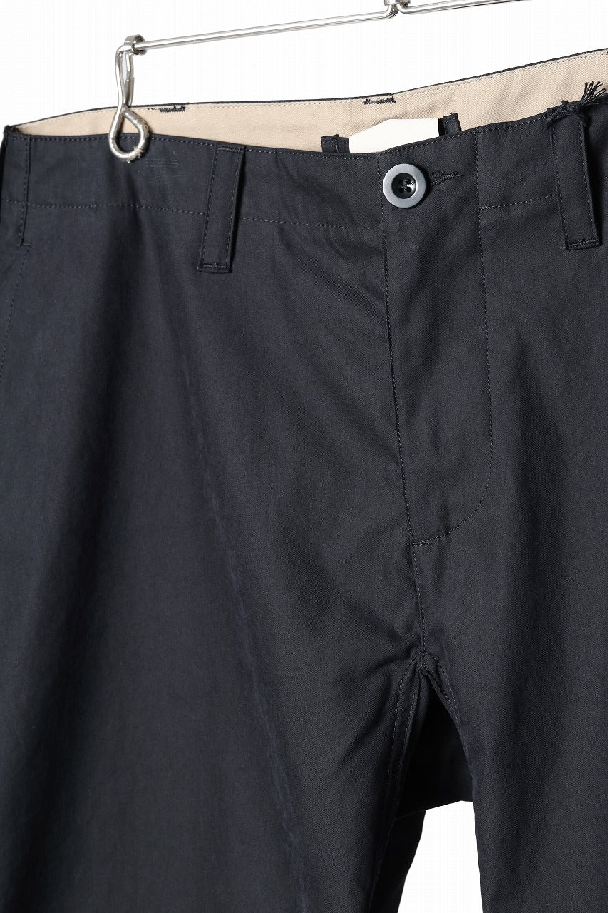 Ten c CHINO TROUSERS / PIECE DYED CONYPE MICRO-FIBER (BLACK)