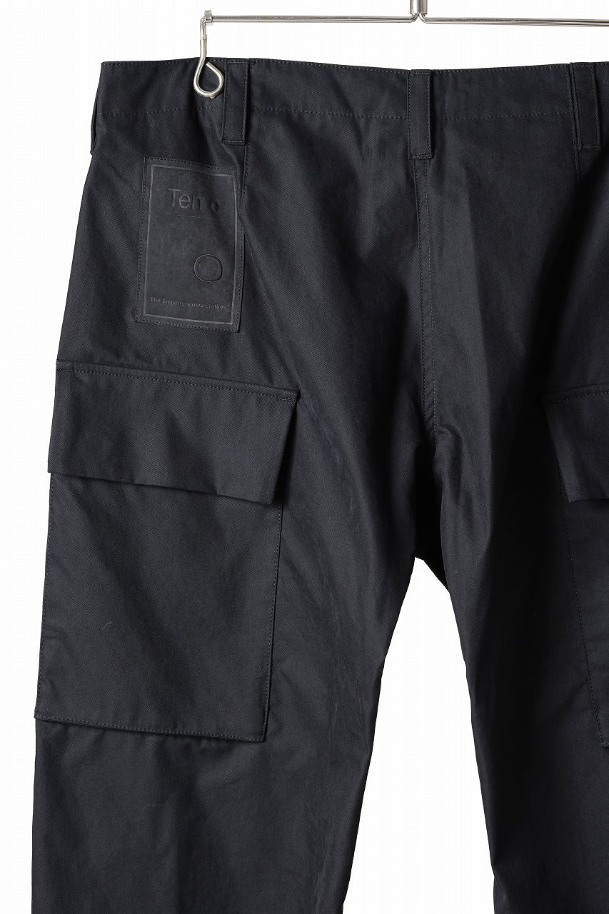 Ten c CHINO TROUSERS / PIECE DYED CONYPE MICRO-FIBER (BLACK)