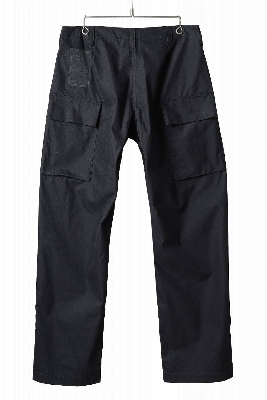 Ten c CHINO TROUSERS / PIECE DYED CONYPE MICRO-FIBER (BLACK)