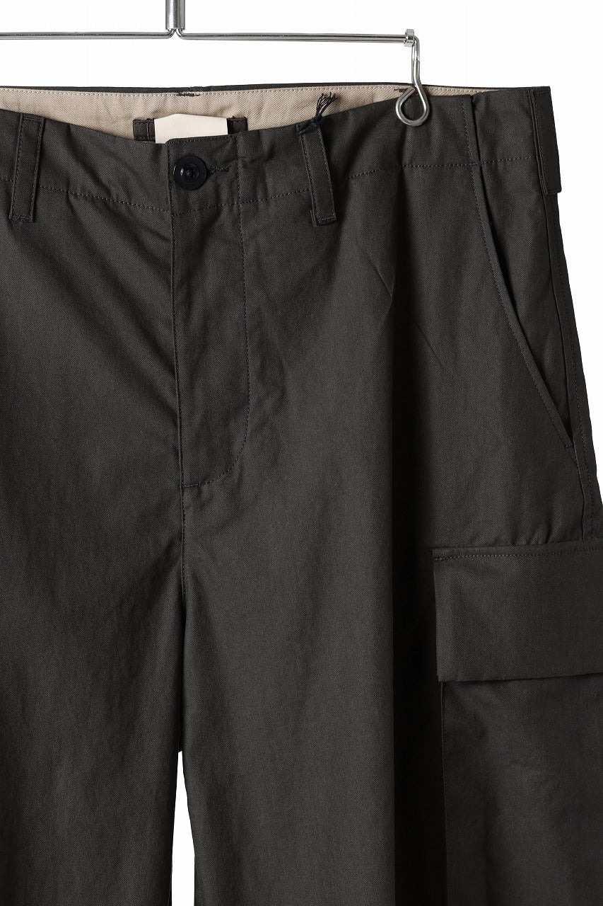 Ten c CARGO TROUSERS / PIECE DYED CONYPE MICRO-FIBER (DARK OLIVE)