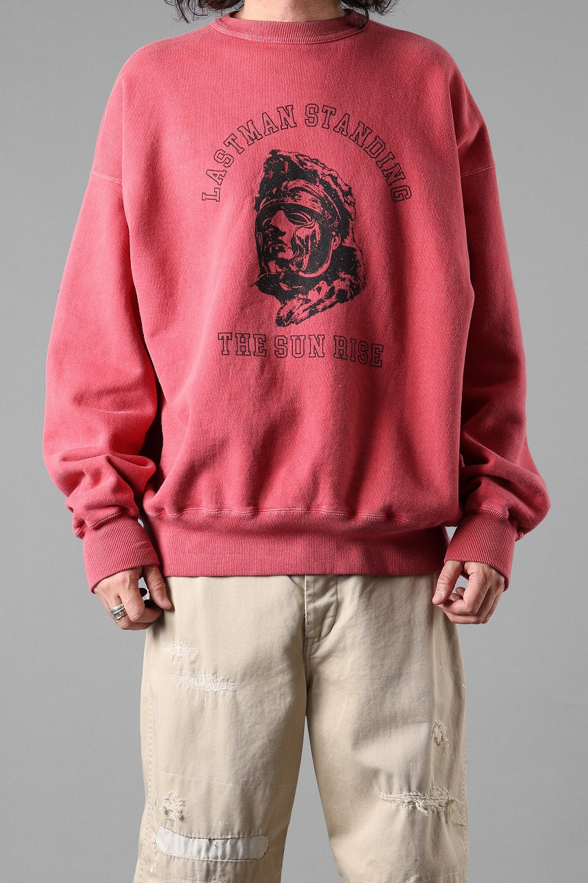 画像をギャラリービューアに読み込む, LASTMAN PRINTED CREW NECK -SUN RISE- (RED)
