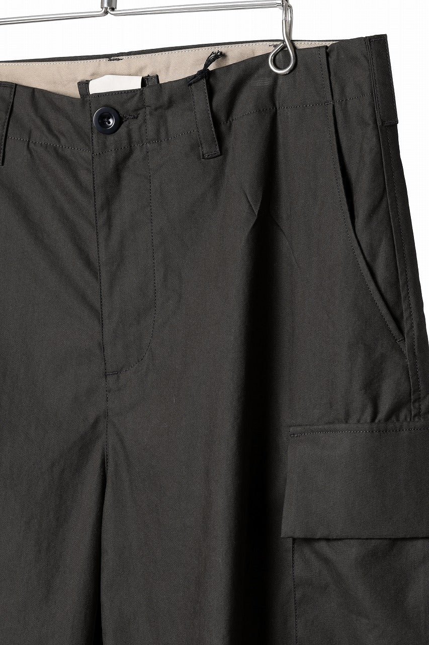 Ten c CARGO TROUSERS / PIECE DYED CONYPE MICRO-FIBER (DARK OLIVE)