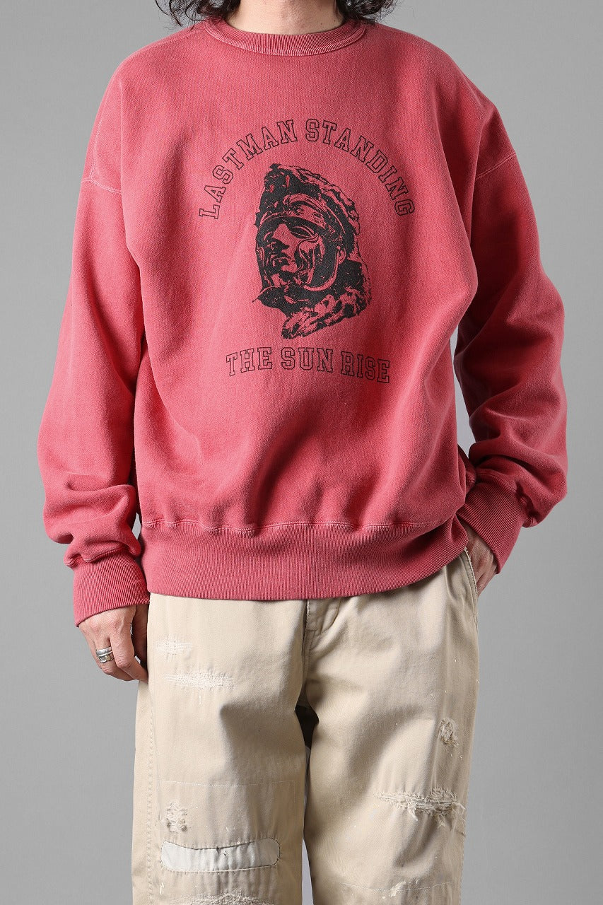 画像をギャラリービューアに読み込む, LASTMAN PRINTED CREW NECK -SUN RISE- (RED)