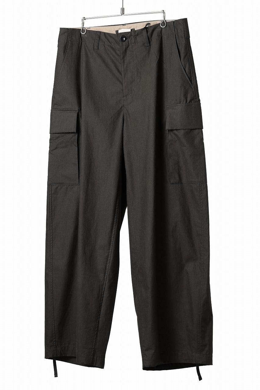 Load image into Gallery viewer, Ten c CARGO TROUSERS / PIECE DYED CONYPE MICRO-FIBER (DARK OLIVE)