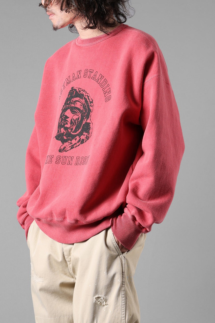 画像をギャラリービューアに読み込む, LASTMAN PRINTED CREW NECK -SUN RISE- (RED)